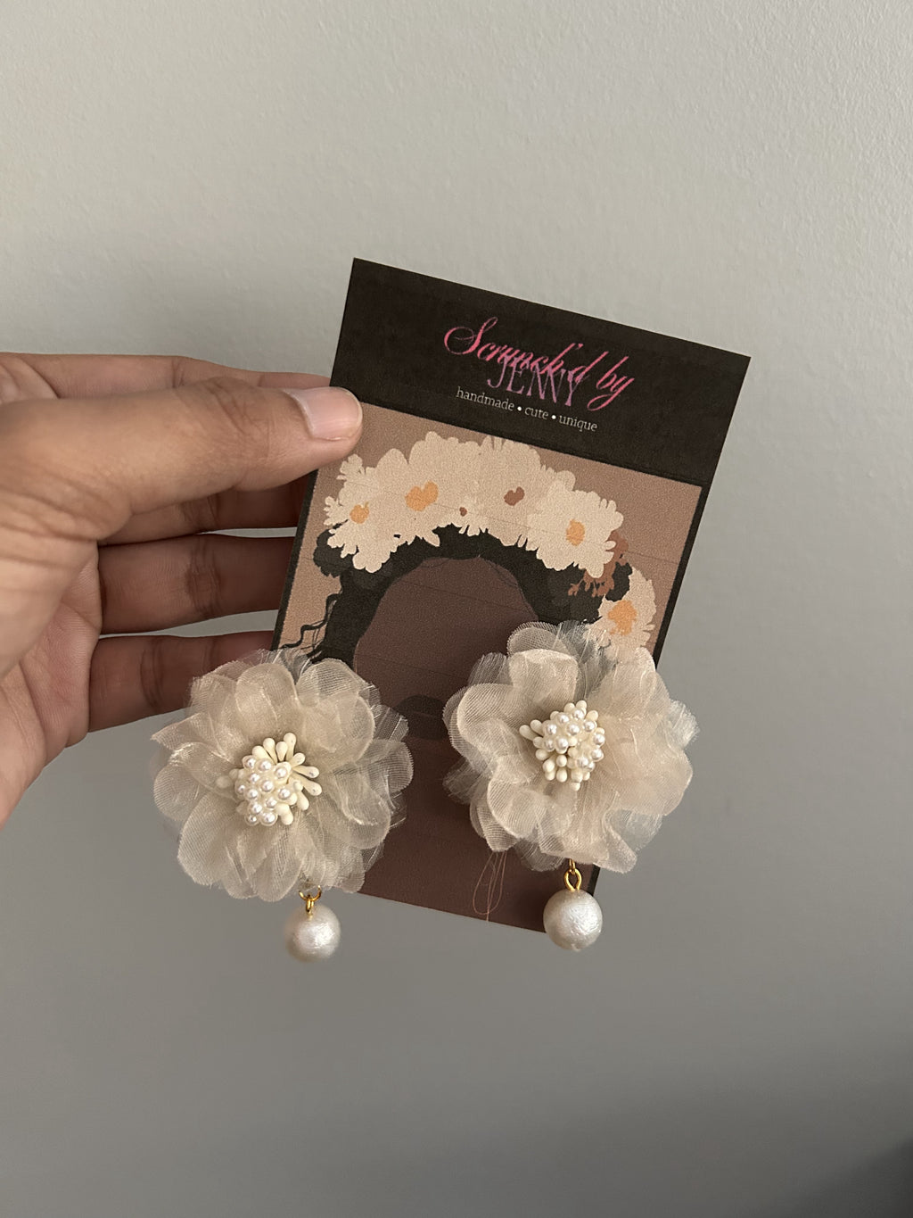 Handmade White Earring Collection