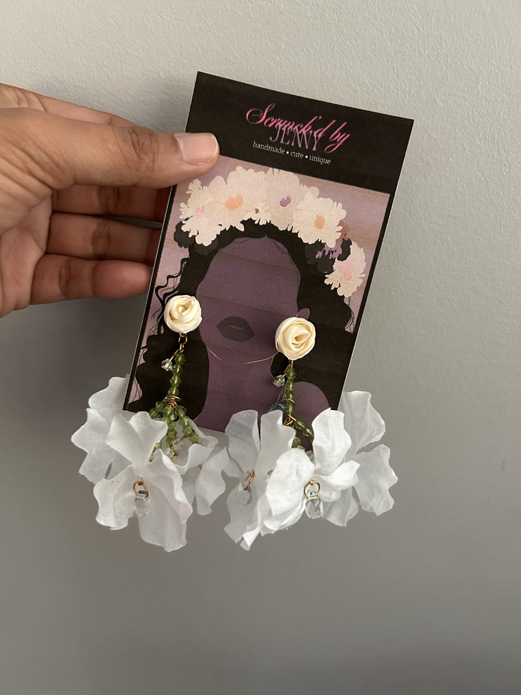 Handmade White Earring Collection