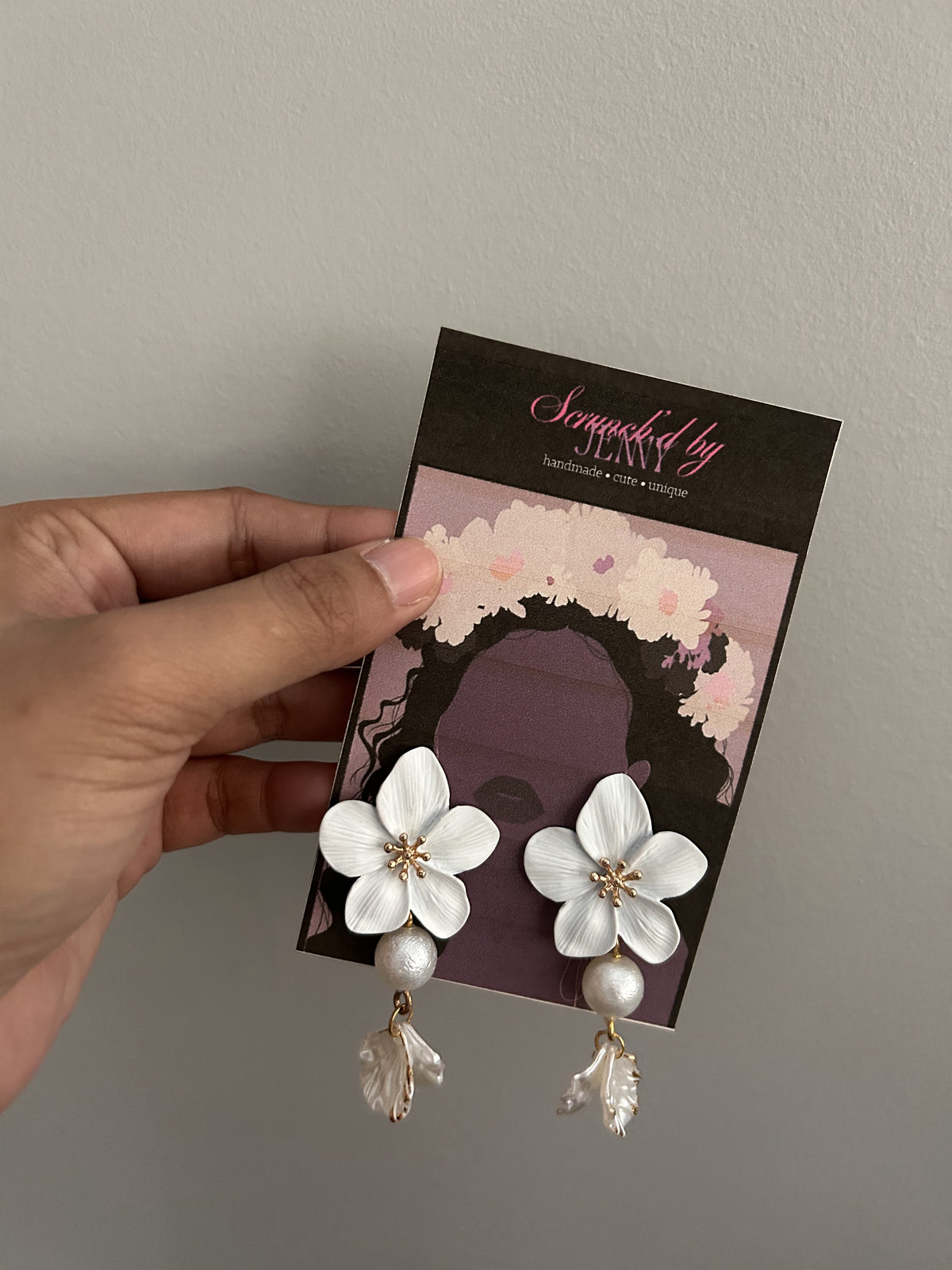 Handmade White Earring Collection