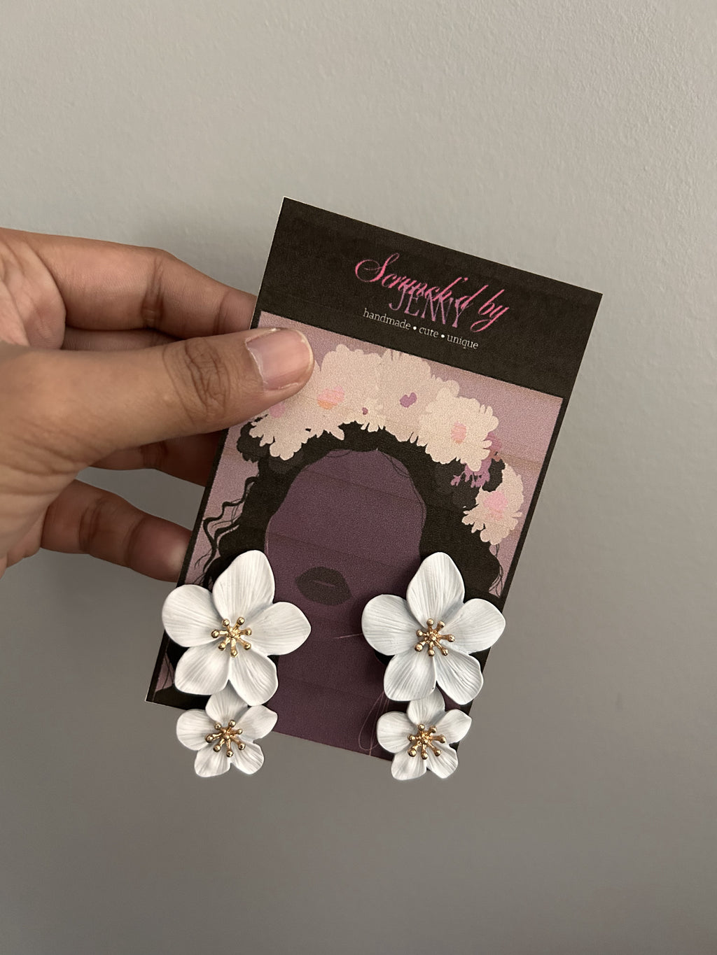 Handmade White Earring Collection