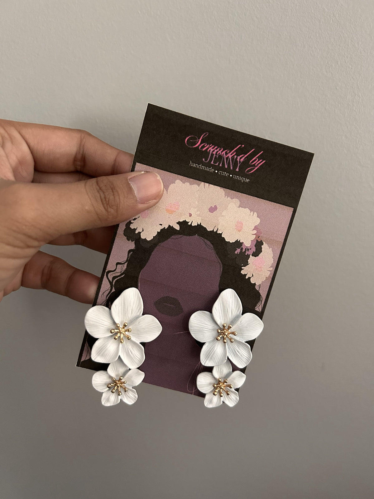 Handmade White Earring Collection