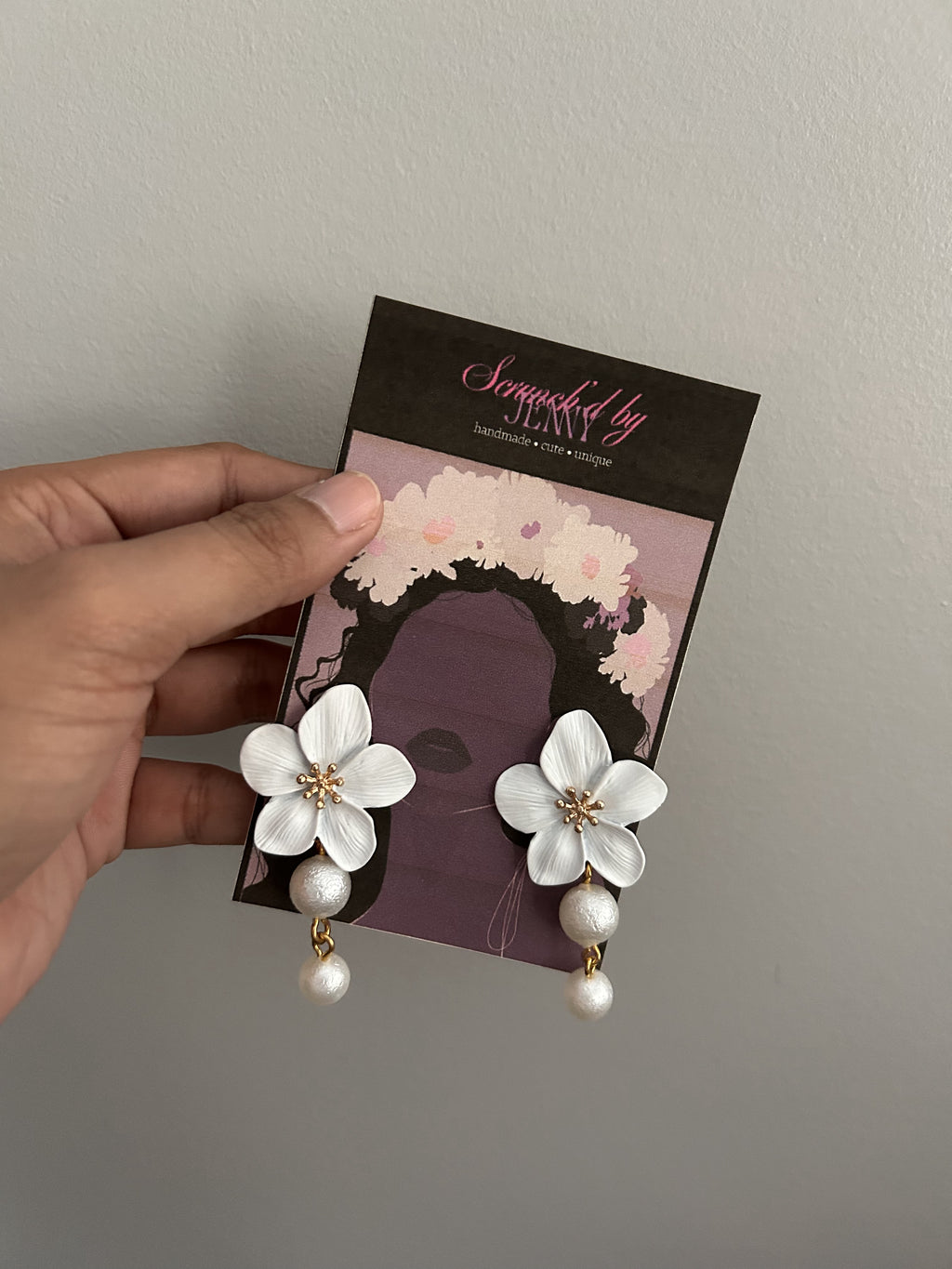 Handmade White Earring Collection
