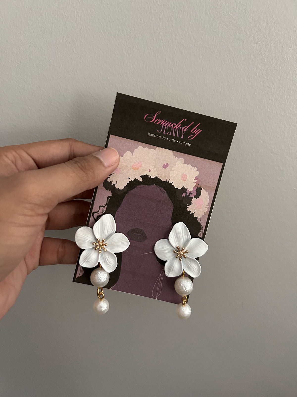 Handmade White Earring Collection