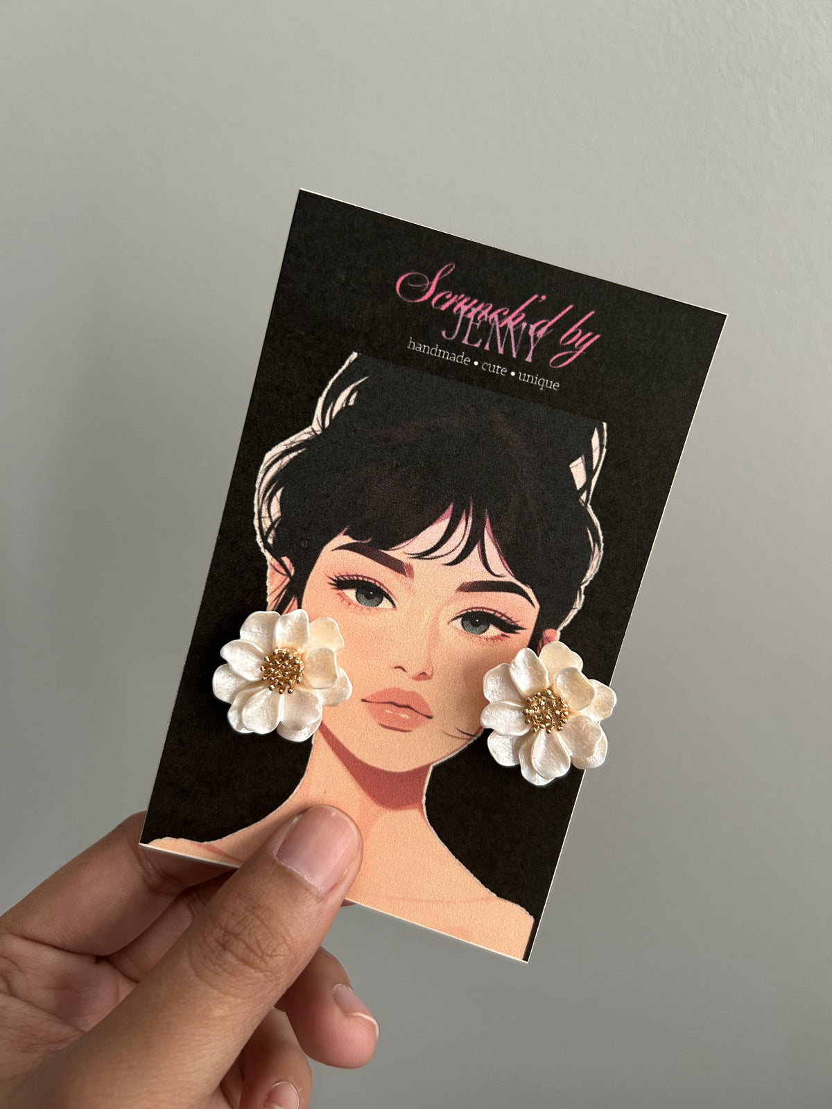 Handmade Gold & White Earring Collection