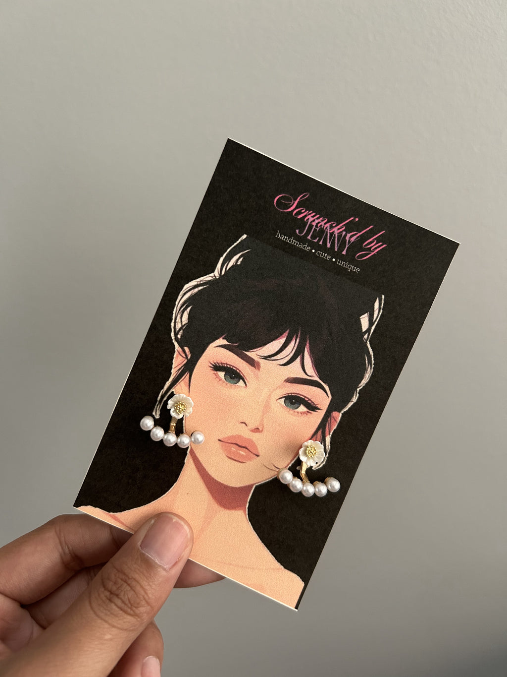 Handmade Gold & White Earring Collection
