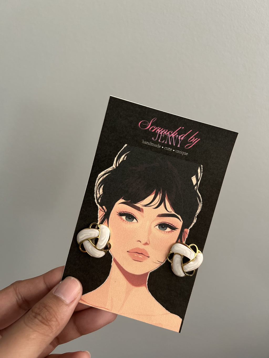 Handmade Gold & White Earring Collection
