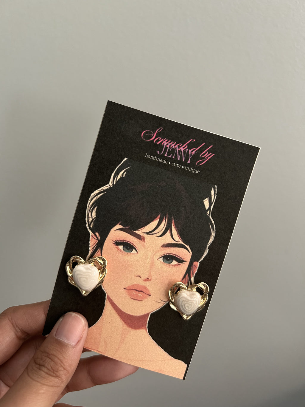 Handmade Gold & White Earring Collection