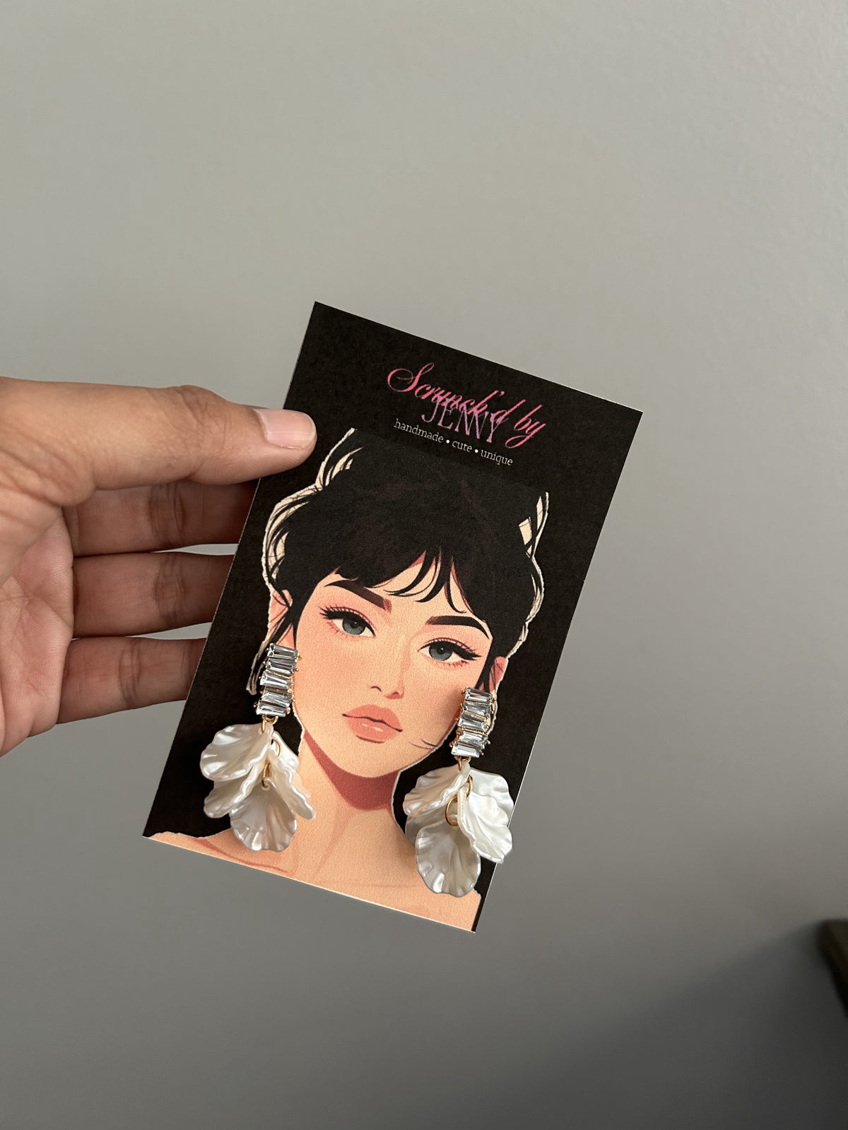Handmade Gold & White Earring Collection