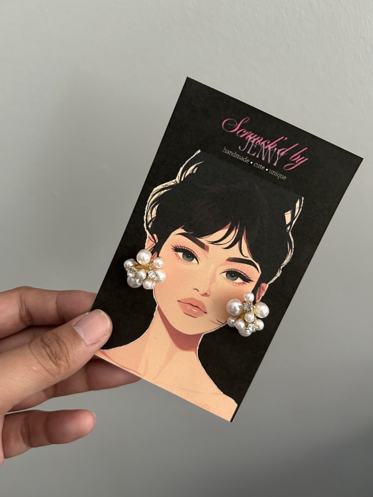 Handmade Gold & White Earring Collection