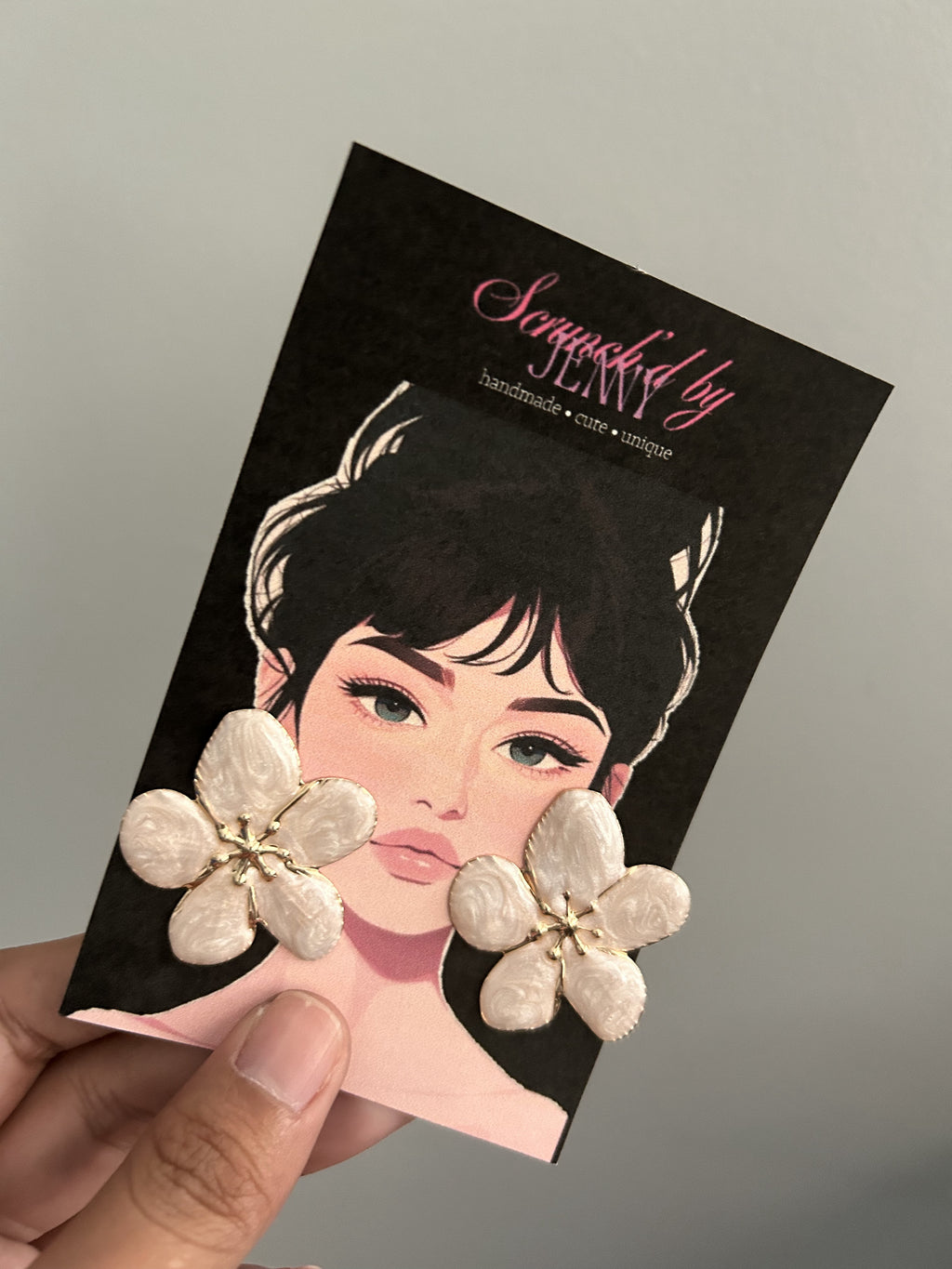 Handmade Gold & White Earring Collection