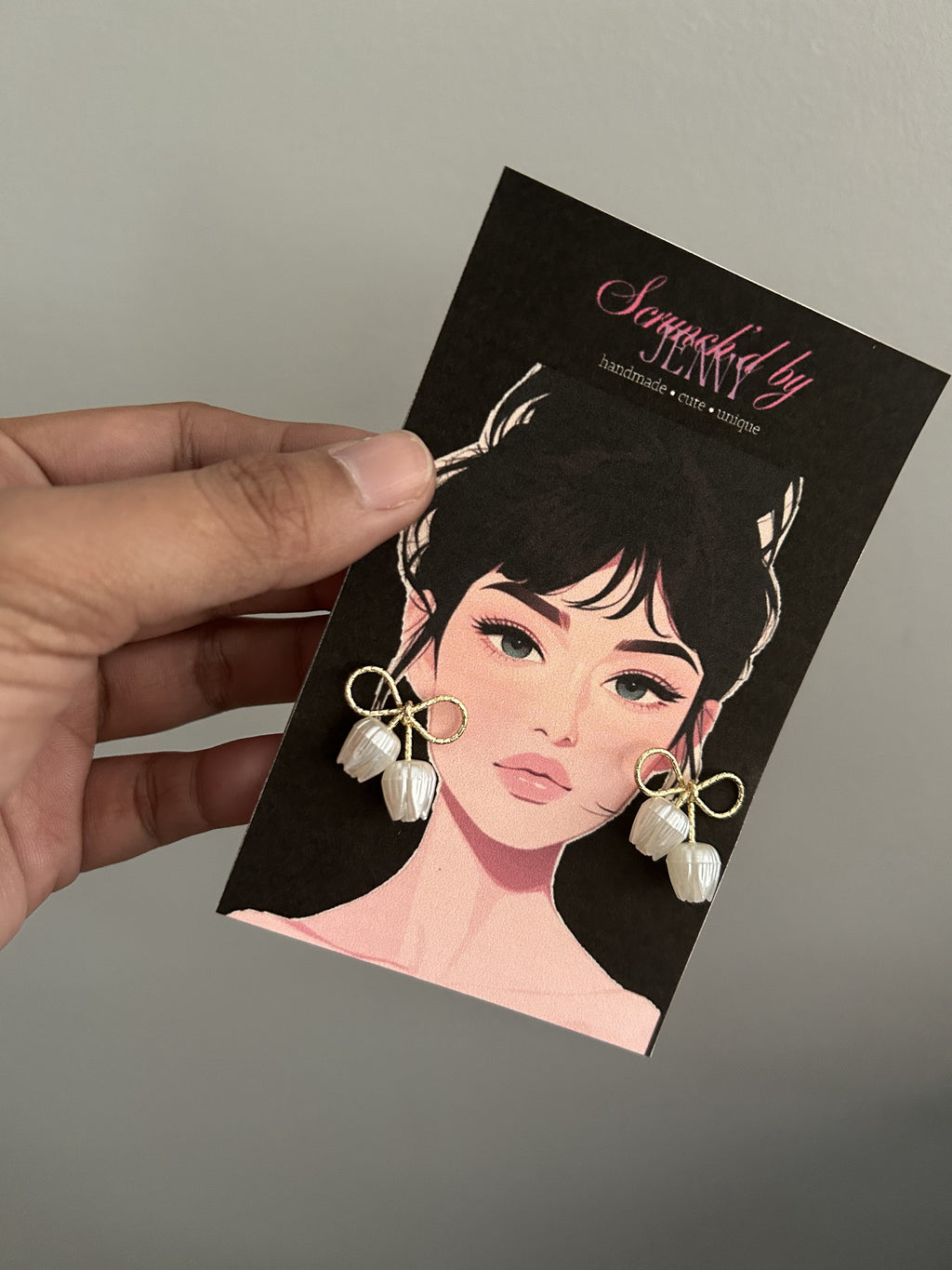 Handmade Gold & White Earring Collection