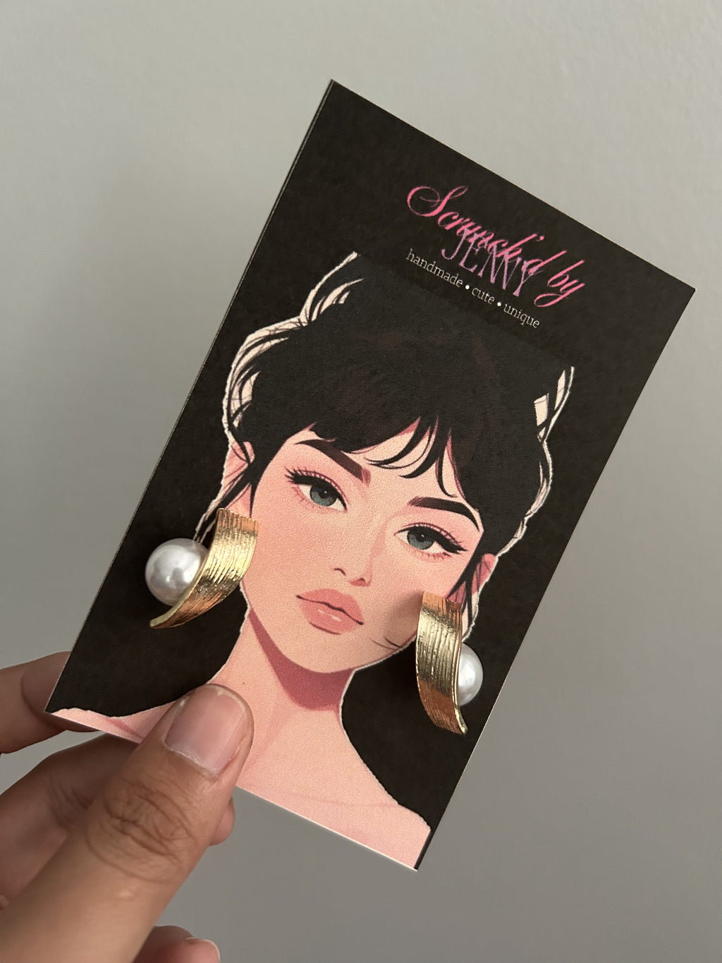 Handmade Gold & White Earring Collection