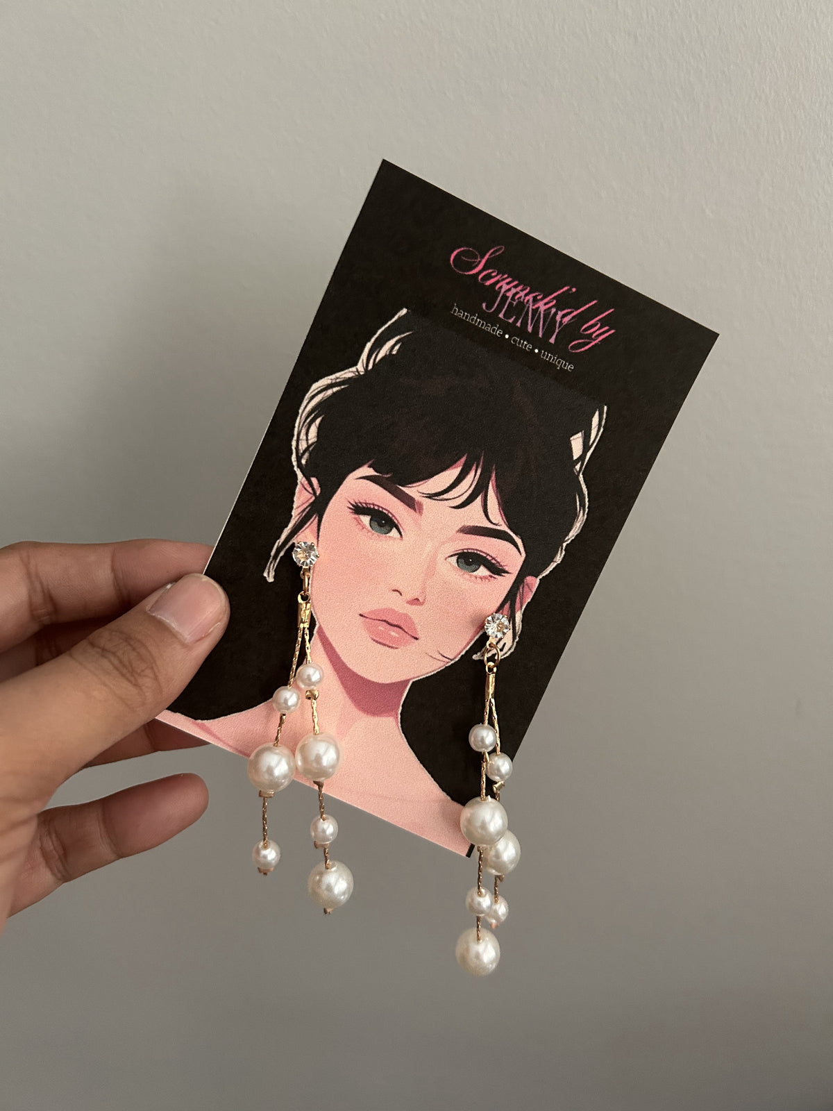 Handmade Gold & White Earring Collection
