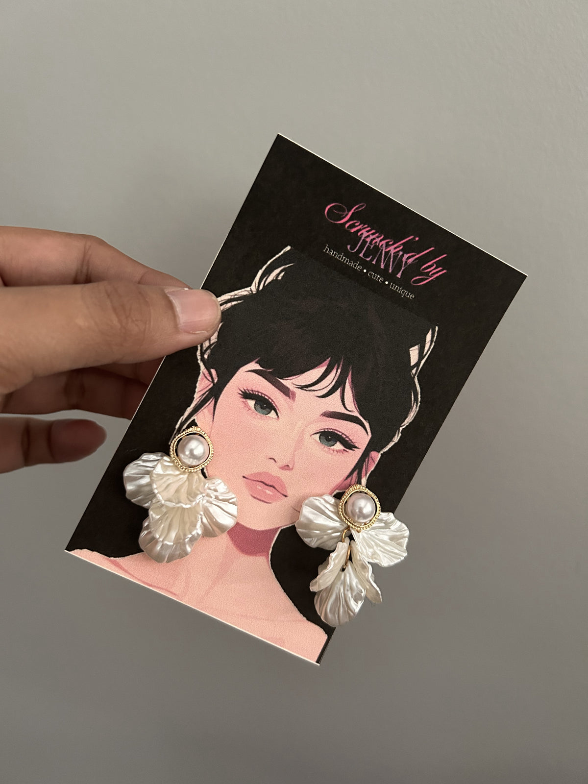 Handmade Gold & White Earring Collection