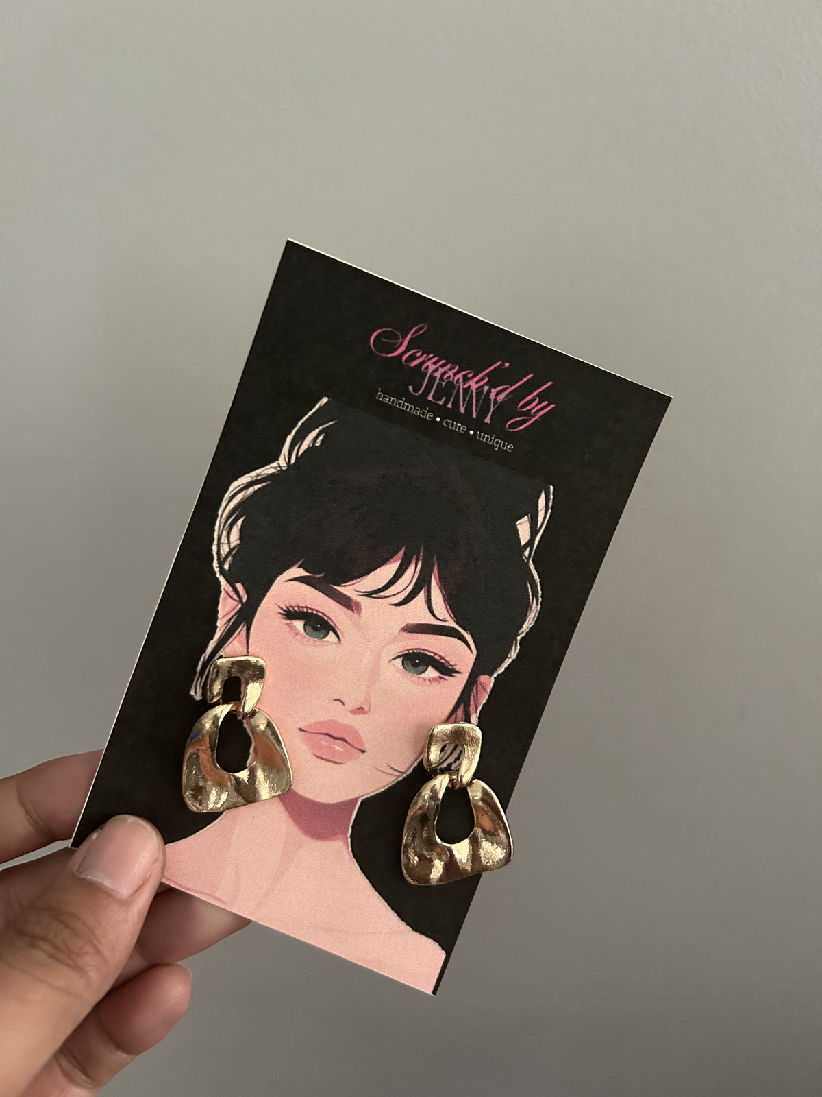 Handmade Gold & White Earring Collection