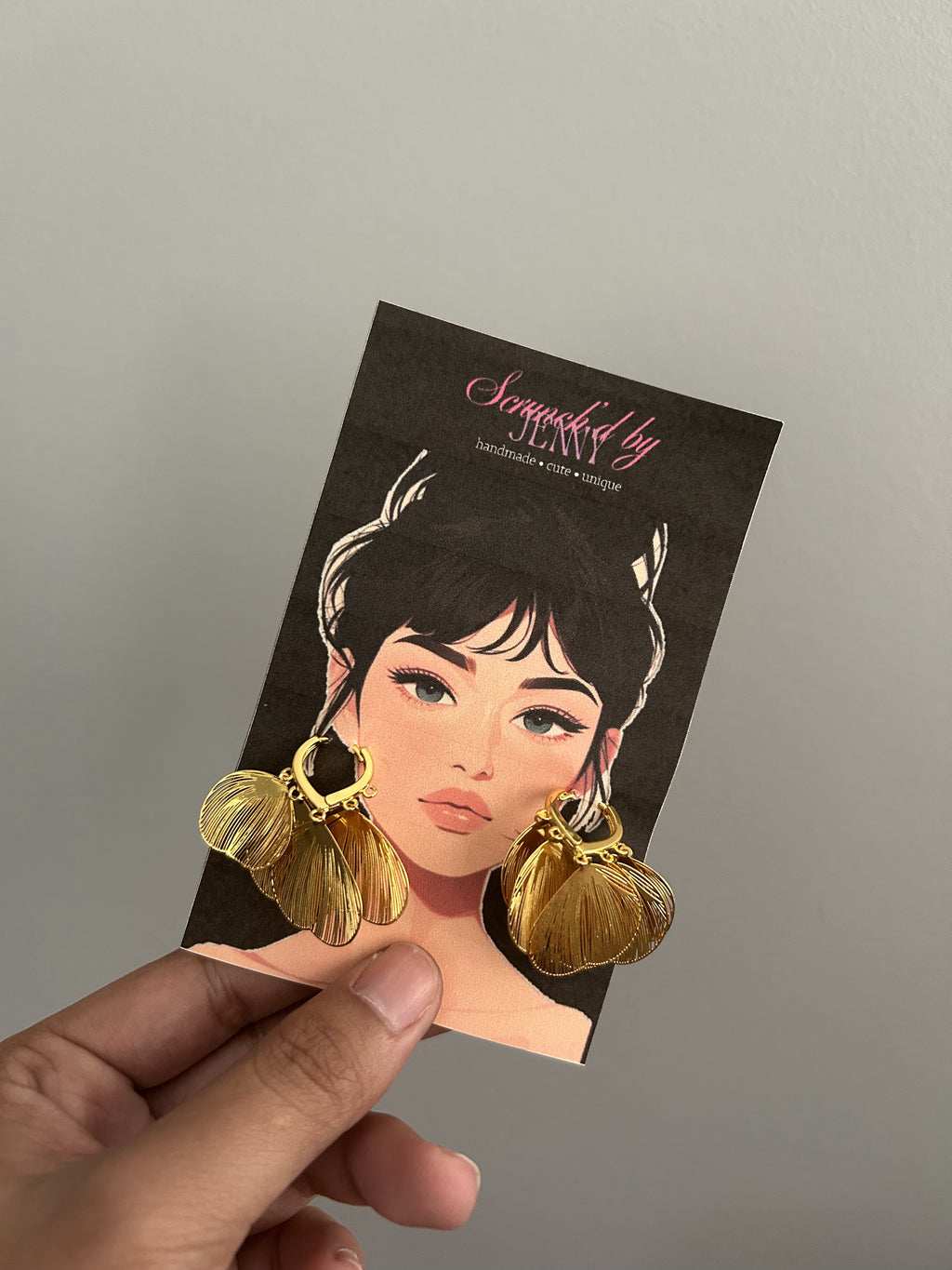 Handmade Gold & White Earring Collection