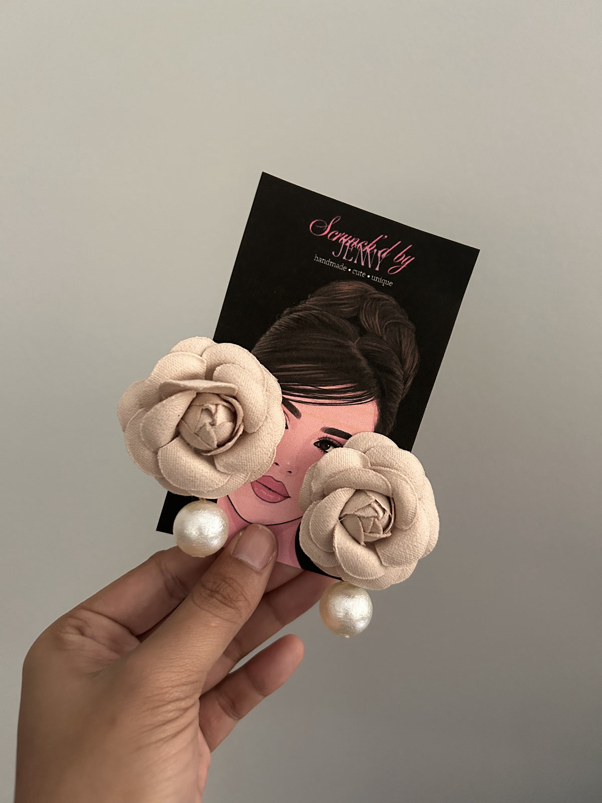Handmade Beige Earring Collection