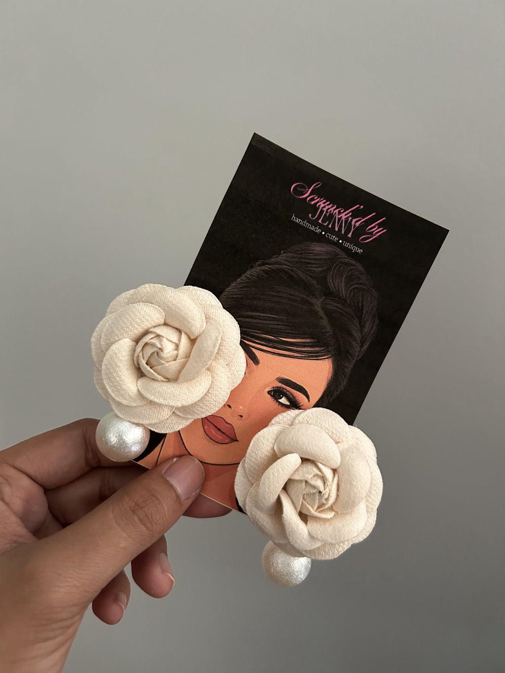 Handmade Beige Earring Collection